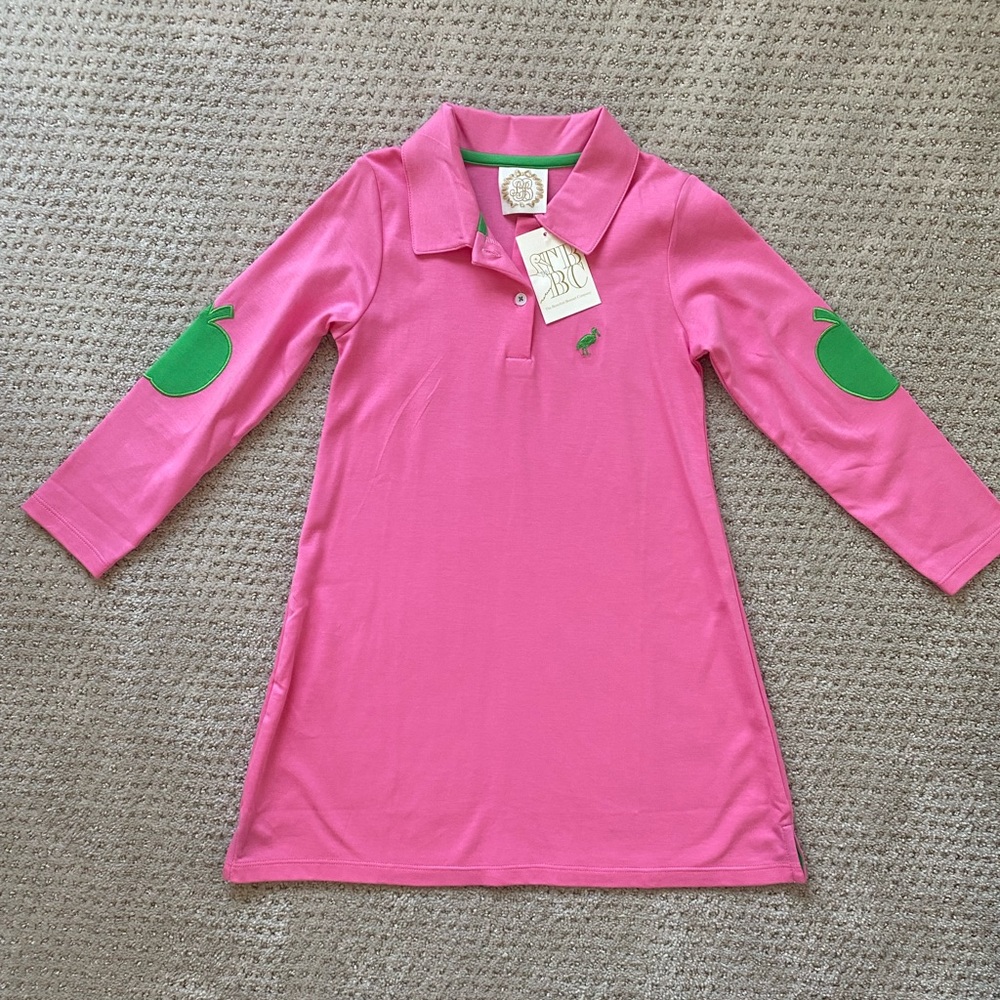 NWT TBBC girls long sleeve polo dress, size 7